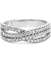 Haus of Brilliance - 10K 3/4 Cttw Princess Natural Diamond Split Shank And Weave Band Ring - Lyst