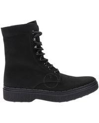 Tod's - Suede Lace-Up Stivaletto Gomma Ankle Boots, Brand Size 5.5 Us - Lyst