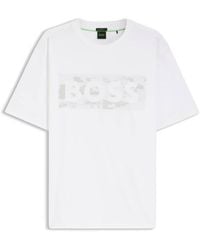 BOSS - Stretch Cotton Logo-Artwork T-Shirt - Lyst