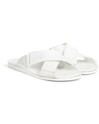 Roberto Cavalli - Cross-Strap Slide Sandals, Brand Size 39 Us - Lyst