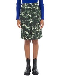 Burberry - Floral Print Waxed Cotton Skirt, Brand Size 6 Us - Lyst