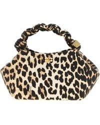 Ganni - Small Bou Bag Leopard Handbag - Lyst