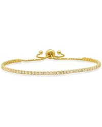 Kylie Harper - 14K Over Cubic Zirconia Cz Adjustable Bracelet - Lyst