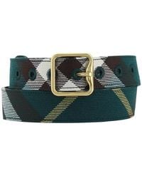 Burberry - Square Buckle Check-Pattern Belt - Lyst