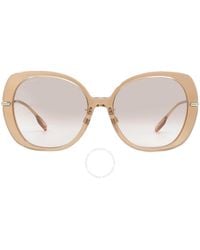 Burberry - Eugenie Brown Mirror Gradient Butterfly Sunglasses Be4374f 37797i 55 - Lyst