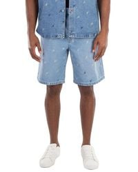 Axel Arigato - Miles Logo Print Denim Shorts - Lyst