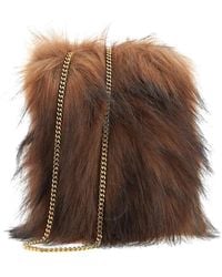 Burberry - Lola Faux Fur Bucket Bag - Lyst
