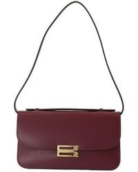 Victoria Beckham - Midi Dorian Pochette Shoulder Bag Burgundy - Lyst