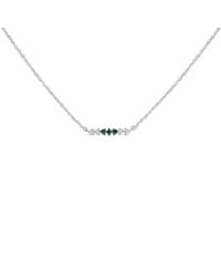 Haus of Brilliance - Sterling 1/5 Cttw And Diamond 6 Stone Bar Necklace - Lyst