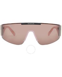 Moncler - Ombrate Burned Pink Shield Sunglasses Ml0247 72e 00 - Lyst