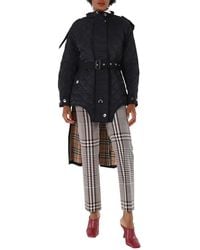 Burberry - Quilted Nylon And Cotton Coat With Detachable Hood - Lyst