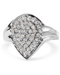 Haus of Brilliance - 10K 1/2 Cttw Diamond Pear Shaped Cluster Ring (H-I Color, I1-I2 Clarity) - Lyst