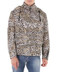 Roberto Cavalli - Animal Oddity-Print Windbreaker Jacket, Brand Size 50 (Us - Lyst