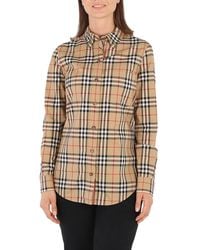 Burberry - Luka Checked Stretch-cotton Shirt - Lyst