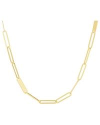 Tresorra - 14K Paperclip Bar Fashion Chain Necklace - Lyst