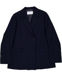 Ferragamo - Double Breasted Wool Blazer, Brand Size 46 Us - Lyst