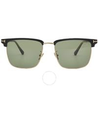 Tom Ford - Hudson Green Square Sunglasses Ft0997-h 01n 55 - Lyst