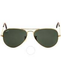 Ray-Ban - Aviator Green Classic G-15 Sunglasses - Lyst