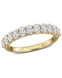 Created Forever - 1Ct Tw Oval Lab-Grown Diamond Semi-Eternity Anniversary Band - Lyst