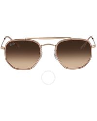 Ray-Ban - Marshal Ii Pink/brown Gradient Geometric Sunglasses Rb3648m 9069a5 - Lyst