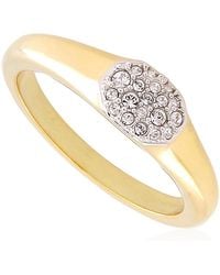 Swarovski - Dextera Octagon-Tone Plated Ring, Size 52 - Lyst