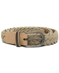 Brunello Cucinelli - Corda Braided Cotton Belt - Lyst