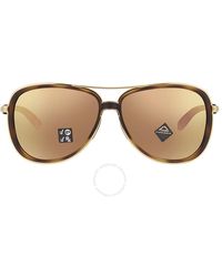 Oakley - Split Time Prizm Rose Gold Polarized Pilot Sunglasses Oo4129 412914 58 - Lyst