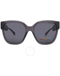 Polaroid - Polarized Grey Butterfly Sunglasses Pld 6167/s 0kb7/m9 55 - Lyst