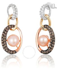 Le Vian - Chocolatier Earrings Strawberry Pearls, Vanilla Diamonds, Chocolate Diamonds Set - Lyst