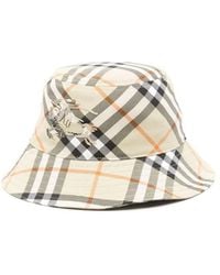 Burberry - Ekd Motif Vintage-Check Bucket Hat - Lyst