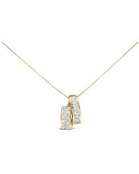 Haus of Brilliance - 14K 1 5/8 Cttw Princess And Baguette Diamond Duo Bar Pendant Necklace - Lyst