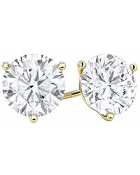 Brilliant Diamond - 5 Carat Round Cut Lab Grown Diamond Stud Earrings - Lyst