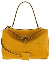 Balenciaga - Mustard Suede Small Rodeo Handbag Curry Borse A Mano - Lyst