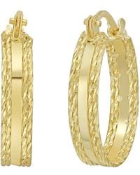 Kylie Harper - Ladies 14K Diamond-Cut Sparkle Hoop Earrings - Lyst