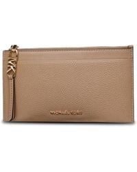 Michael Kors - Empire Large Pebbled Leather Card Case - Lyst