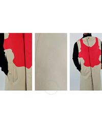 Burberry - Soft Fawn Reconstructed-Print Sleeveless Car Coat, Brand Size 50 (Us - Lyst
