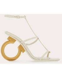Ferragamo - Elina Gancini Nappa Sandals - Lyst
