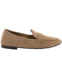Tory Burch - Ladies River Rock Suede Double T Ballet Loafer - Lyst