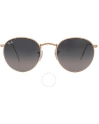 Ray-Ban - Round Metal Grey Gradient Sunglasses Rb3447 001/71 50 - Lyst