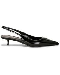 Saint Laurent - Cherish Leather Slingback Pumps, Brand Size 40 Us - Lyst