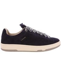 Lanvin - Curb Lite Suede Low-Top Sneakers - Lyst