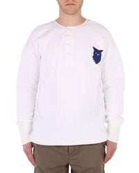 MM6 by Maison Martin Margiela - Maison Margiela Bird Embroidered Long Sleeve Shirt, Brand Size 52 (Us - Lyst