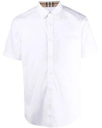 Burberry - Monogram Motif Stretch Cotton Shirt - Lyst