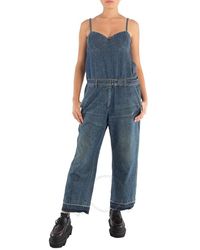 Sacai Levi's Paneled Denim Jumpsuit in Blue | Lyst UK