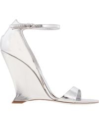 Ferragamo - Vidette X5 Leather Wedge Sandals - Lyst
