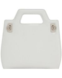 Ferragamo - Mini Wanda Top Handle Leather Hand Bag - Lyst