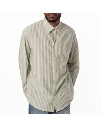 KENZO - Long Sleeve Striped Cotton Shirt, Brand Size 42 (Neck - Lyst