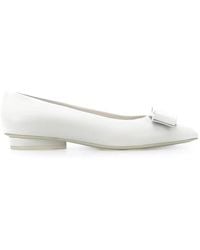 Ferragamo - Viva Leather Flat - Lyst