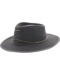 Van Palma - Anna Draped Chain Merino Wool Fedora - Lyst