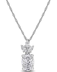 Created Forever - 1 2/5Ct Tw Oval And Marquise-Cut Cut Lab-Grown Diamond Pendant With Chain - Lyst